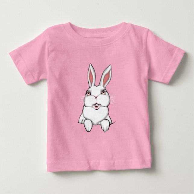 T-shirts Bebê coelho da Páscoa dá Páscoa para bebê (Frente)