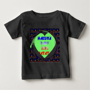 T-shirts Bebê Corações Luminosas Hakuna Matata Baby Design