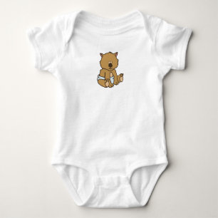 T-shirts Bebê customizável Wombat