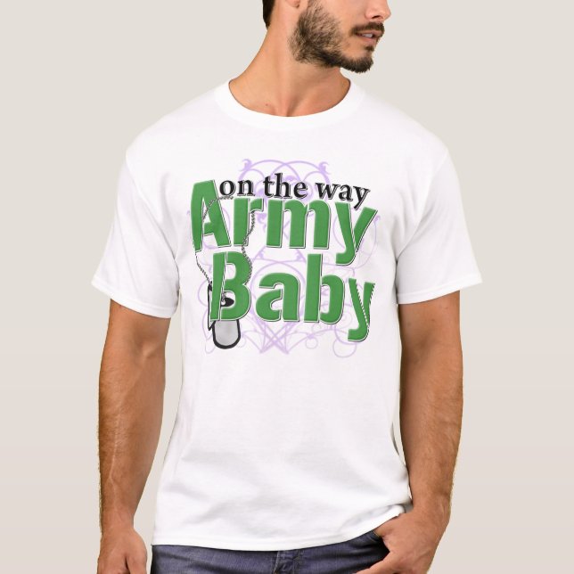 T-shirts Bebê do exército na maneira (Frente)