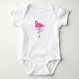 T-shirts Bebê do flamingo - personalize o nome ou adicione