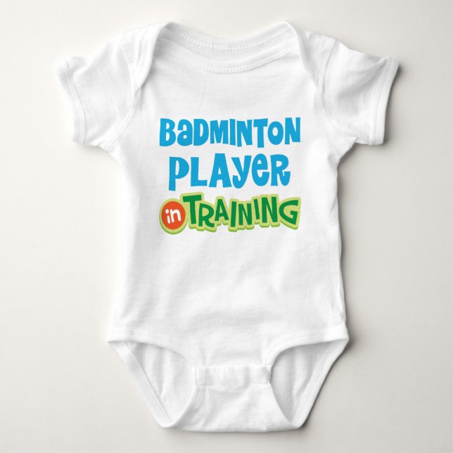 T-shirts Bebê do jogador do Badminton (Frente)