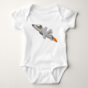 T-shirts Bebê do piloto de caça do jato