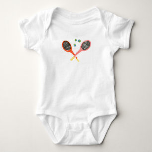 T-shirts bebê do tempo do tênis