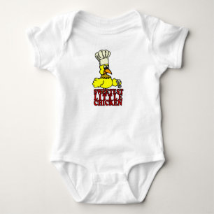 T-shirts Bebê doce do CHURRASCO da galinha