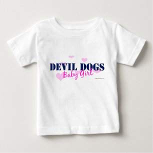 T-shirts Bebé dos cães de diabo - com a Capa longa dos