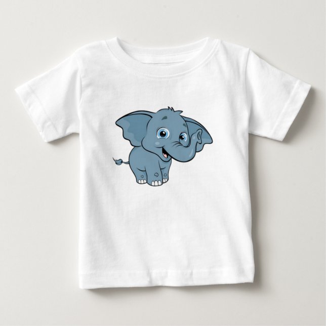 T-shirts Bebê Elefante Fofo (Frente)