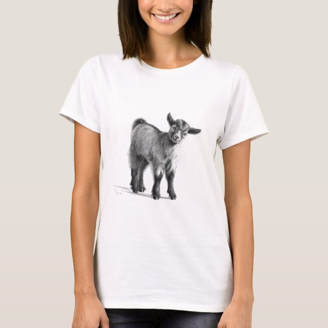 T-shirts Bebê G097 da cabra (Frente)