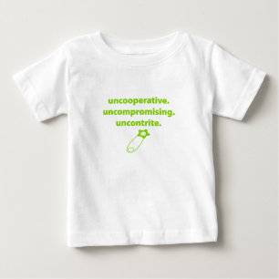 T-shirts Bebê Humoroso: Sem cooperação, sem compromissos
