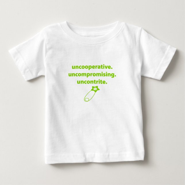 T-shirts Bebê Humoroso: Sem cooperação, sem compromissos (Frente)