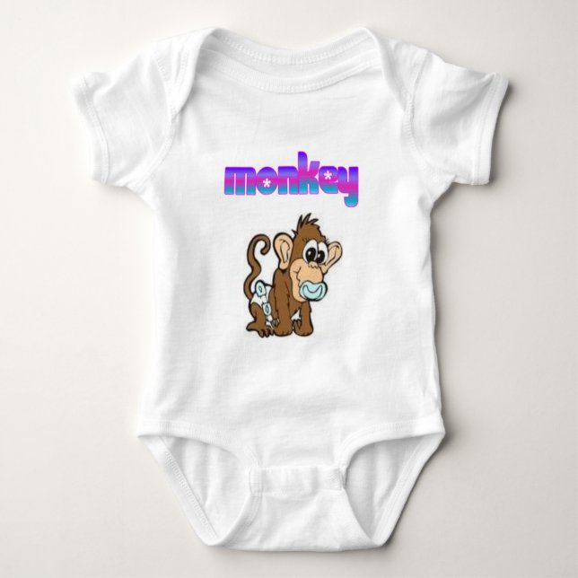 T-shirts bebê-macaco (Frente)