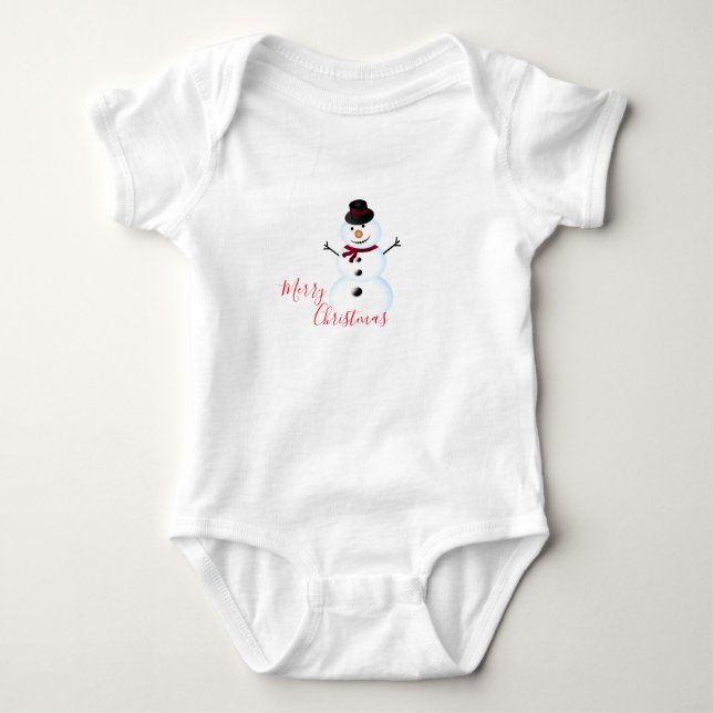 T-shirts Bebê Natal Jersey Bodycase/Snowman (Frente)