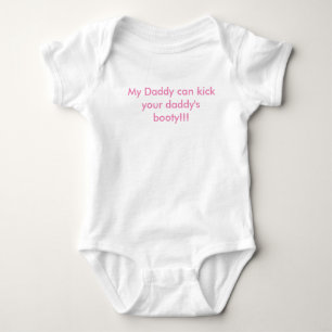 T-shirts Bebê Onsie - meu pai pode retroceder o montante d