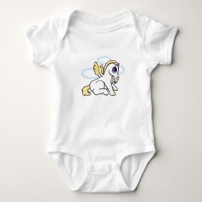 T-shirts Bebê Pegasus com binky - louro (Frente)