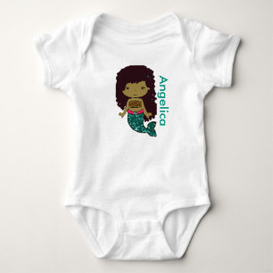 T-shirts Bebê personalizado da sereia um Tshirt da parte