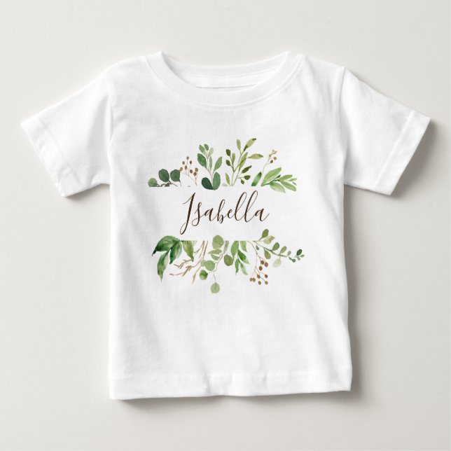 T-shirts Bebê personalizado pela Greenery (Frente)