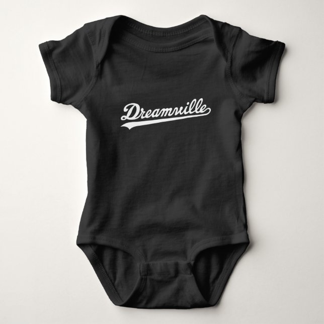 T-shirts Bebê preto Onsie (Frente)