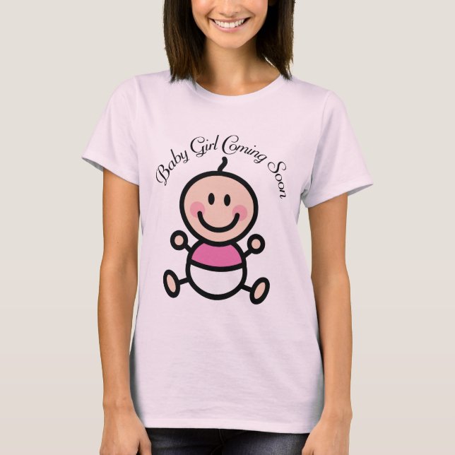 T-shirts Bebé que vem logo figura MaternityTee da vara (Frente)