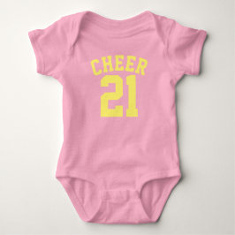 T-shirts Bebê rosa e amarelo | Design de Sports Jersey