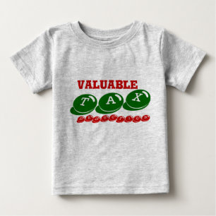 T-shirts Bebê valioso da dedução fiscal