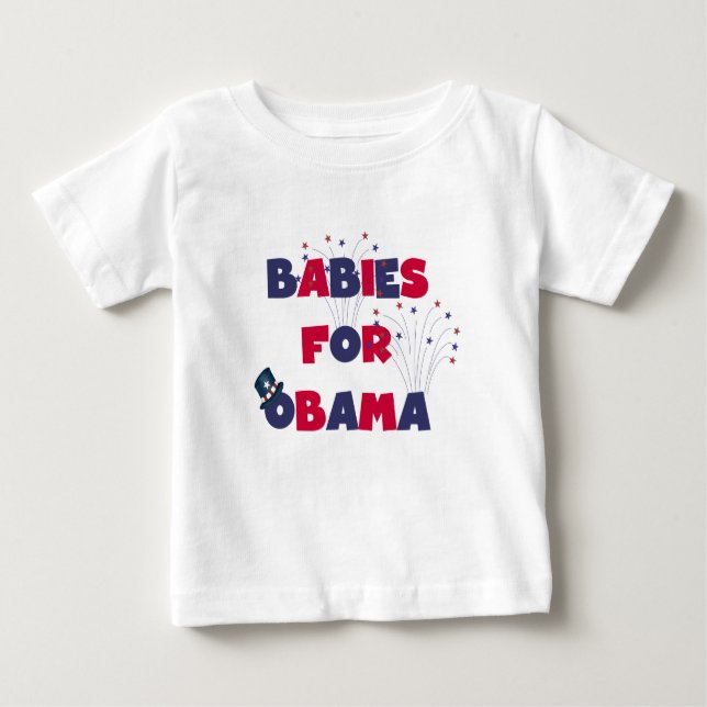 T-shirts Bebês Para Obama (Frente)
