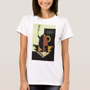 T-shirts Bebidas Vintage Bebe Pote de café com Copas