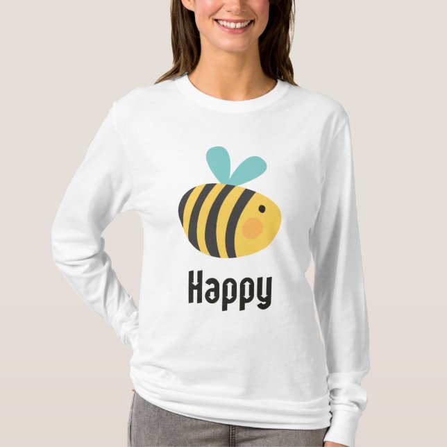 T-shirts Bee Happy (Frente)