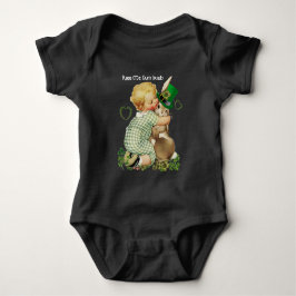 T-SHIRTS BEIJA-ME EU SOU IRLANDÊS/BEBÊ, COELHO COM O CHAPÉU