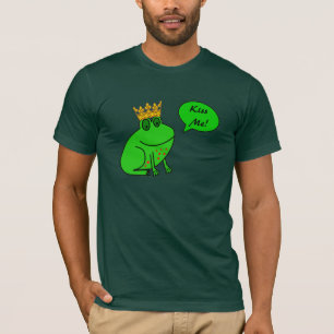 T-shirts Beija-Me - Sapo Prince - Sapo Engraçado T Shirt