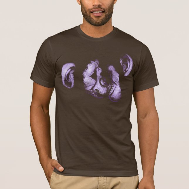 T-shirts beijando chimpanzés (Frente)