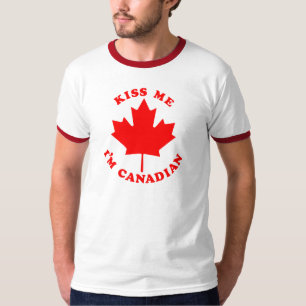 T-shirts Beije-me o canadense Im