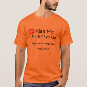 T-shirts Beije-me que eu sou cingalês