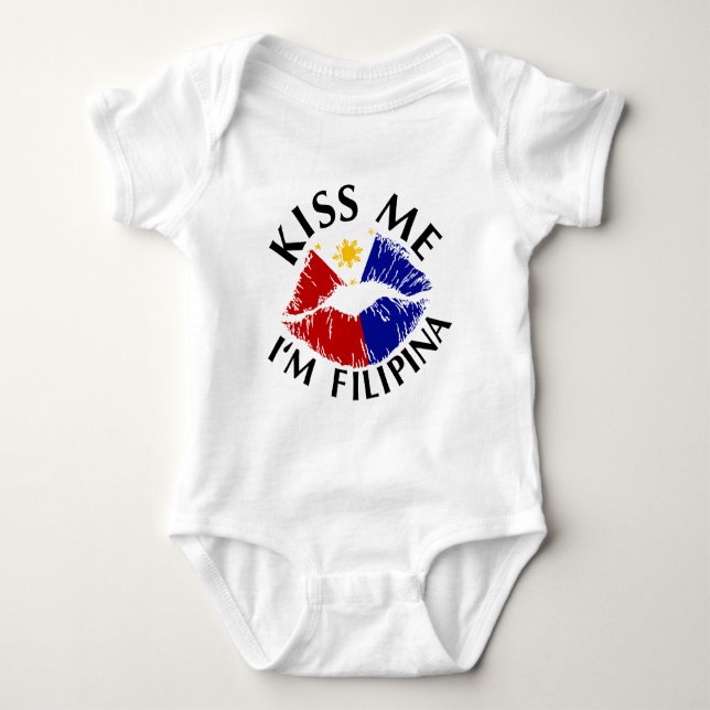 T-shirts Beije-me que eu sou filipina (Frente)