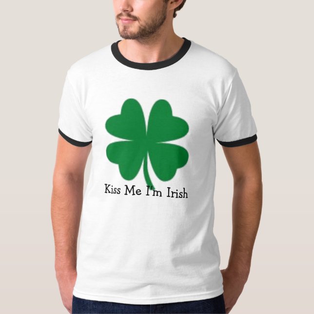 T-shirts Beije-me que eu sou irlandês (Frente)