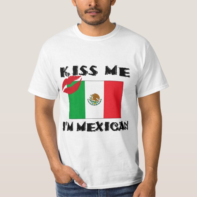 T-shirts Beije-me que eu sou mexicano (Frente)