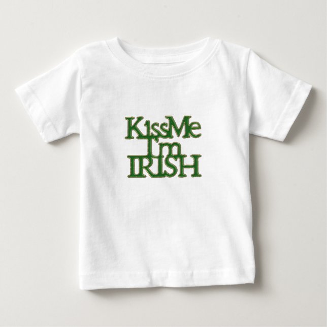 T-shirts Beije-me, sou Dia de São Patrício irlandês (Frente)