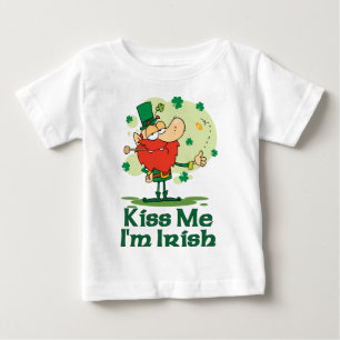T-shirts Beije-me Sou Irlandês Funny Leprechaun