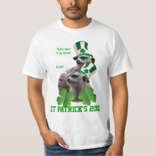 T-shirts Beije-me, sou um design irlandês de meerkat
