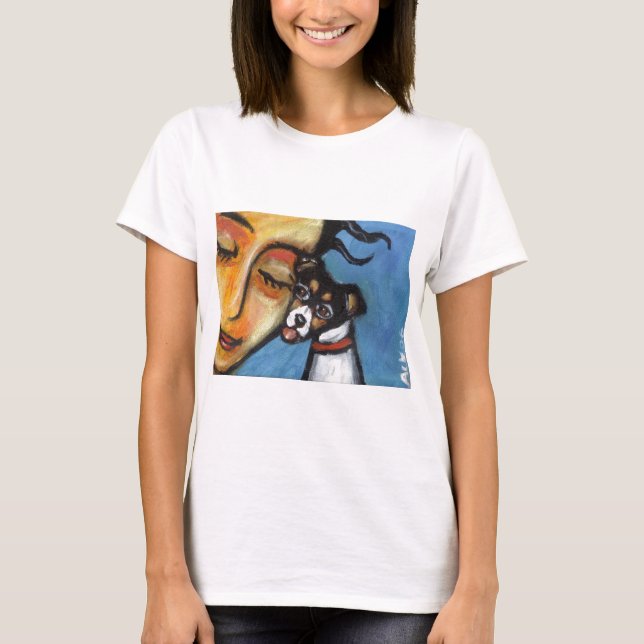 T-shirts Beijo de Terrier de rato (Frente)