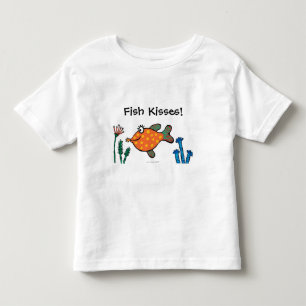 T-shirts Beijos dos peixes da mamã e do bebê