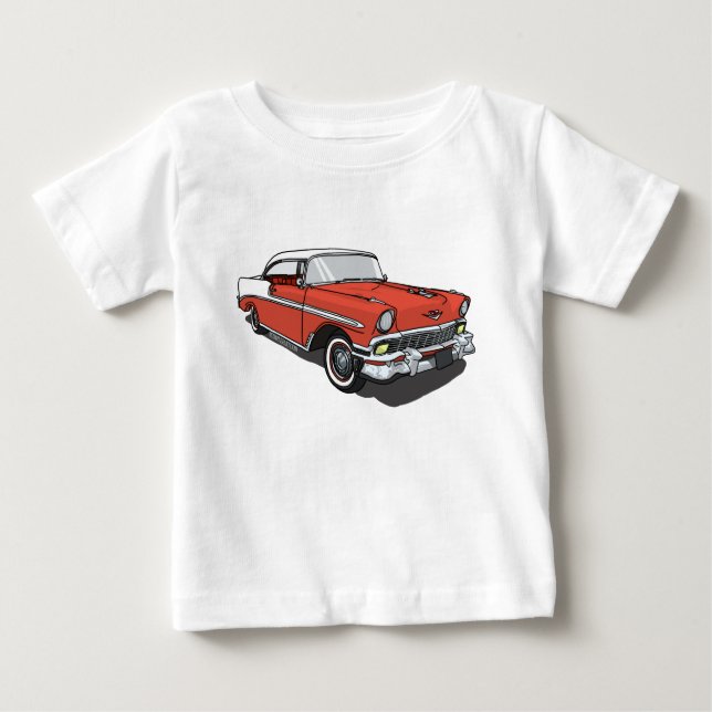 T-shirts Bel Air de Chevrolet - vermelho (Frente)