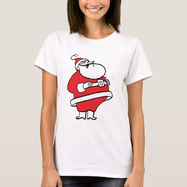 T-shirts Bela Caricatura Jolly Santa Claus Rindo Ho Ho Ho H (Frente)