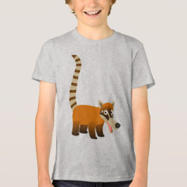 T-shirts Bela Caricatura Sorridente Coatimundi Crianças T-S