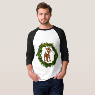 T-shirts Bela cervejeira e coroa de Natal