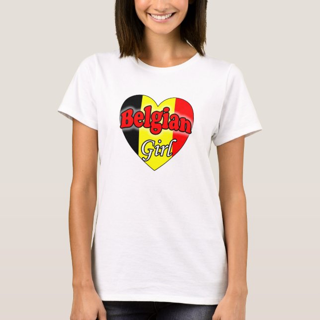 T-shirts Belgian Girl (Frente)