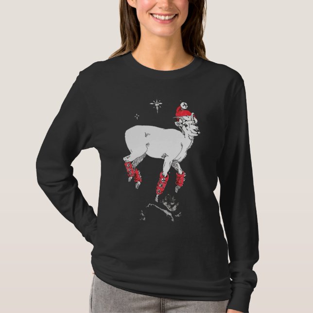 T-shirts Bell Bastante Bastante De Banda Brisada De Natal (Frente)