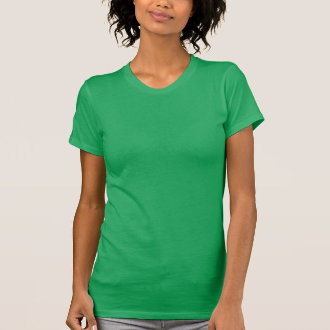 T-shirts Bella Canvas feminina Slim Kelly Green (Frente)