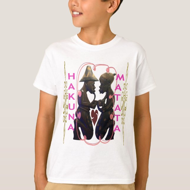 T-shirts Belo Casal Africano Incrível: Uma Arte Romântica (Frente)