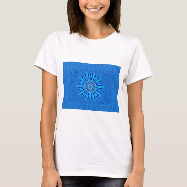 T-shirts Belo Impressão de Arte Real Mandala (Frente)
