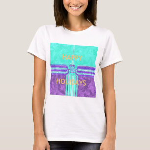 T-shirts Belos Felizes Feriados Azuis design vetor ciano